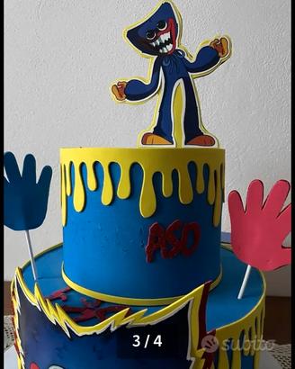 Torta scenografica, personaggio Huggy Wuggy.