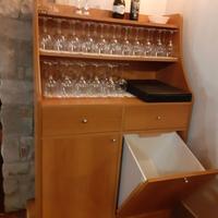 Mobile servizio per ristorante color noce