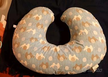 Cuscino allattamento Boppy azzurro elefantini