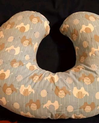 Cuscino allattamento Boppy azzurro elefantini