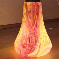 Lampada da terra in vetro di murano