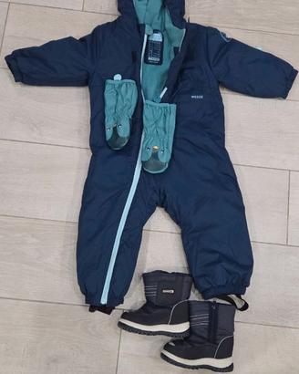 Tuta neve bambino + Scarponci e guanti 24mesi