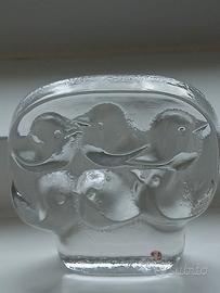 Fermacarte vetro Iittala "Lintupuu" Jorma Vennola