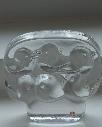 Fermacarte vetro Iittala "Lintupuu" Jorma Vennola