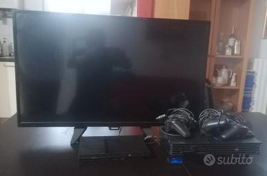 PlayStation 2 slim e forma base + TV Philips 32'.