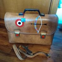 Cartella scolastica vintage Pelletteria Mnari.