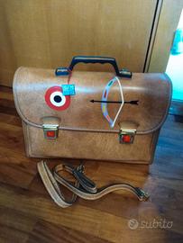 Cartella scolastica vintage Pelletteria Mnari.