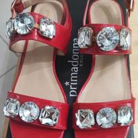 SCARPE SANDALI PRIMADONNA ROSSI MISURA 38