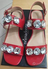 SCARPE SANDALI PRIMADONNA ROSSI MISURA 38