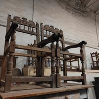 2 seggioloni capo tavola in legno antichi