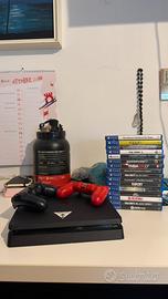 PS4 SLIM 1TB+2 CONTROLLER +16 GIOCHI FISICI