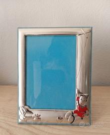 Portafoto Pinocchio in Argento e Velluto