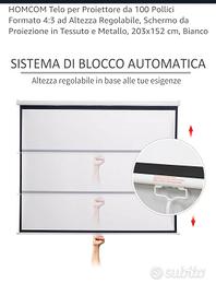 telo per videoproiettore 