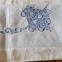 Set lenzuola in lino con tombolo