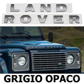 Logo Scritta Land Rover H. 4 cm. Grigio Satinato