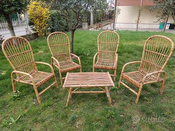 4 Sedie giardino + tavolino