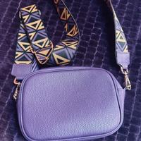 Borsa viola in pelle