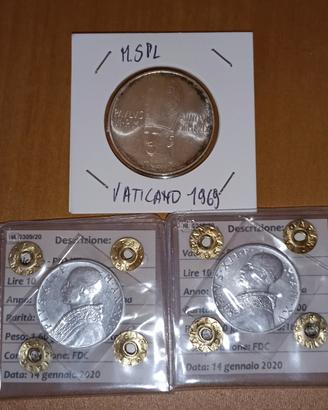 Lotto di 3 monete Stato del Vaticano. Con argento 