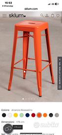 Sgabello alto arancione Sklum