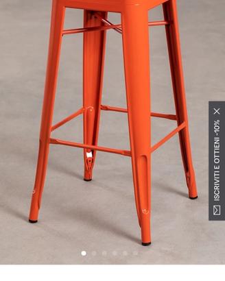 Sgabello alto arancione Sklum