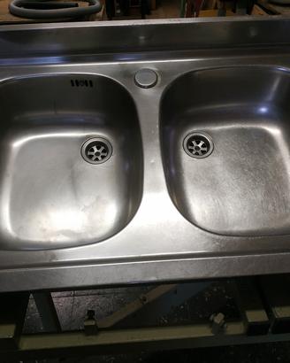 lavandino cucina acciaio 2 vasche cm 90 euro 20 
