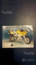 LIBRETTO USO E MANUTENZIONE BMW F800S F 800 S