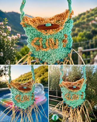 Aplyx_bags piccola borsa in fettuccia e rafia
