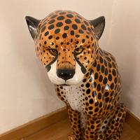 Statua felino ceramica