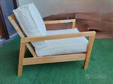 poltrona ikea in legno sfoderabile