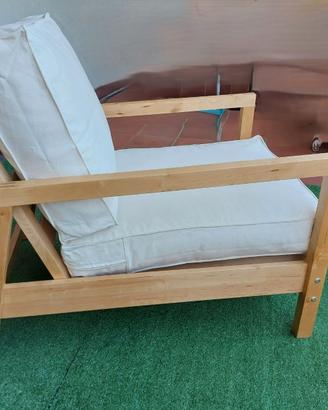 poltrona ikea in legno sfoderabile