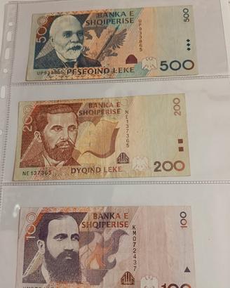 Banconote Albanesi 