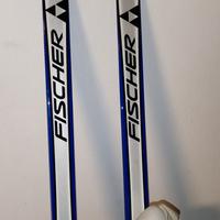 sci fondo Fischer con scarponi Salomon e racchette