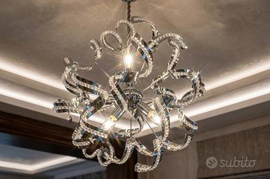 Lampadario e 2 lampade da tavolo