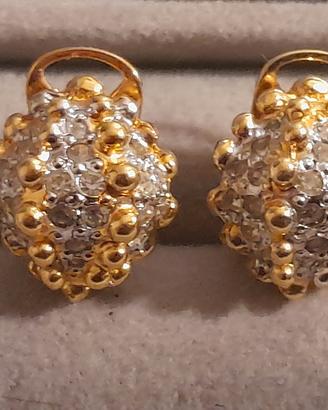 Orecchini vintage a clip stile "bombe" anni 60-70