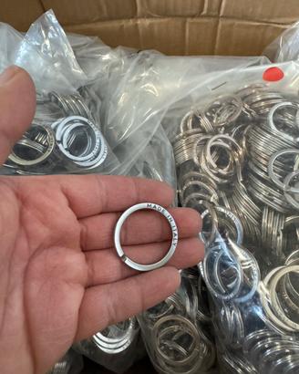 Anelli portachiavi acciaio inox (100 anelli)
