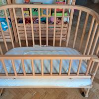 Culla next-to-me per neonati in legno naturale