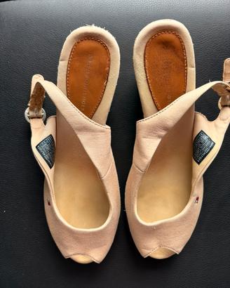 Sandali Tommy Hilfiger con zeppa  in corda – N 39