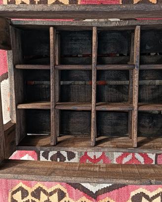cassetta portabottiglie in legno vintage 