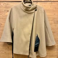 Poncho donna color beige/marroncino chiaro
