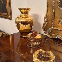 Set di centro tavola, posacenere e scatola