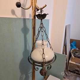 Lampadario Vintage a Sospensione in Ferro Battuto 