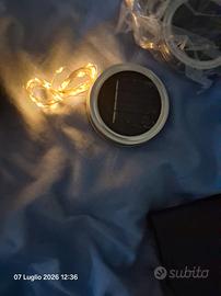 Set 6 tappi solari led  per barattoli di vetro.