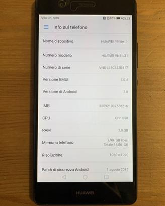 Cellulare Huawei P9 Lite