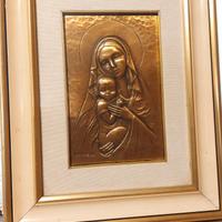 quadro madonna con bambino vintage