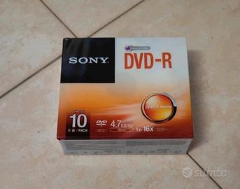 Sony dvd-r 10 pack 4.7 GB 120 min sigillato