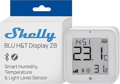 Shelly BLU H&T Display ZB Bianco - Sensore Smart T
