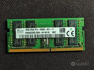 16Gb (1x16Gb) SK Hynix DDR4 Sodimm 2666Mhz