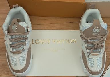 Scarpe Sneakers Louis Vuitton 43 Bianche e Beige