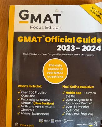 GMAT Official Guide 2023–2024 (Focus Edition)