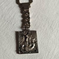 Portachiavi in argento 925 con formella S. Michele
